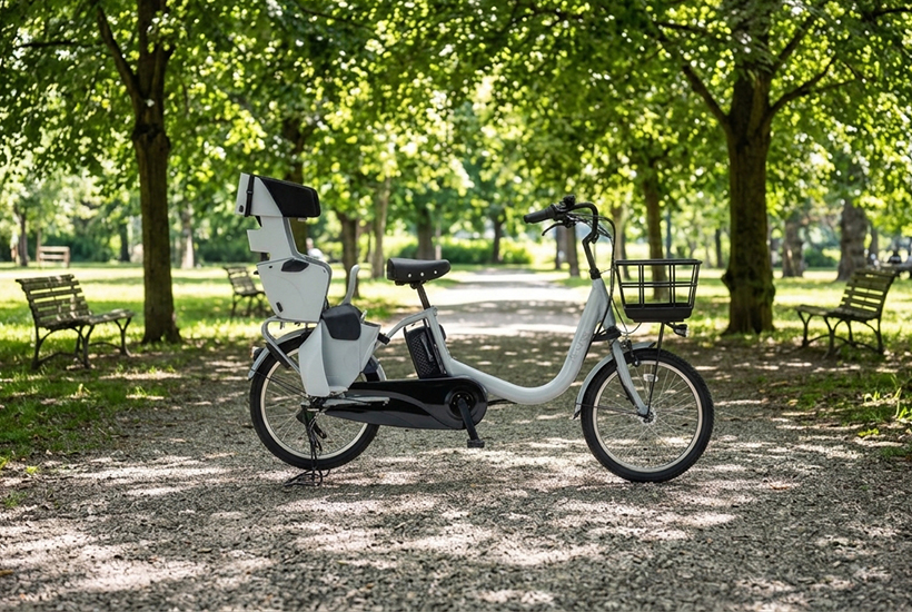 子乗せ自転車 L字スタンド