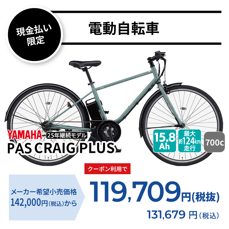 期間中いつでも YAMAHA PAS CRAIG PLUS