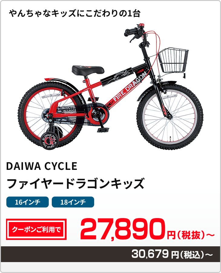 やんちゃなキッズにこだわりの1台 ファイヤードラゴンキッズ