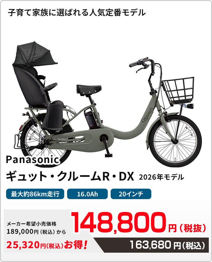 子育て家族に選ばれる人気定番モデル Panasonic ギュット・クルームR・DX